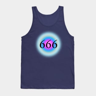 666 Angel Numbers Reflect Glowing Aura Tank Top